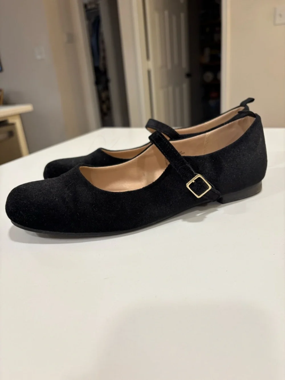 GAP Velvet Black Mary Jane Ballet Flat - Picture 4 of 4